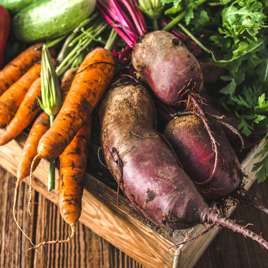 Subscribe to our small veg box, delivered every two weeks (price per month):